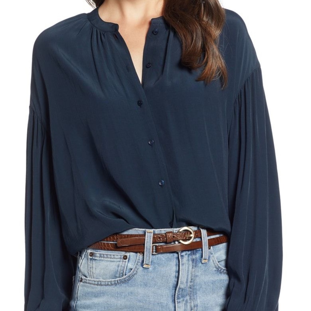 NWT Something Navy Blouse